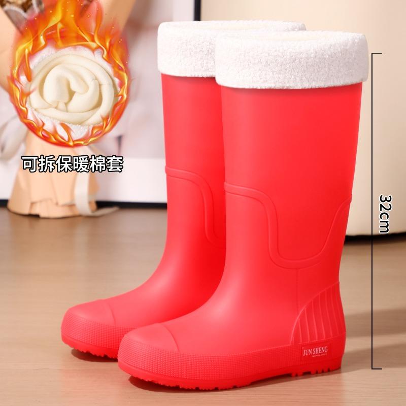 New rain shoes women's simple and fashionable long rain boots rainy weather wear-resistant non-slip waterproof adult water shoes