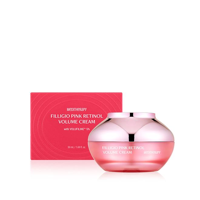 Meditherapy Filligio Pink Retinol Cream - Firming & Volumising Skincare Set for Radiant Skin, Korean