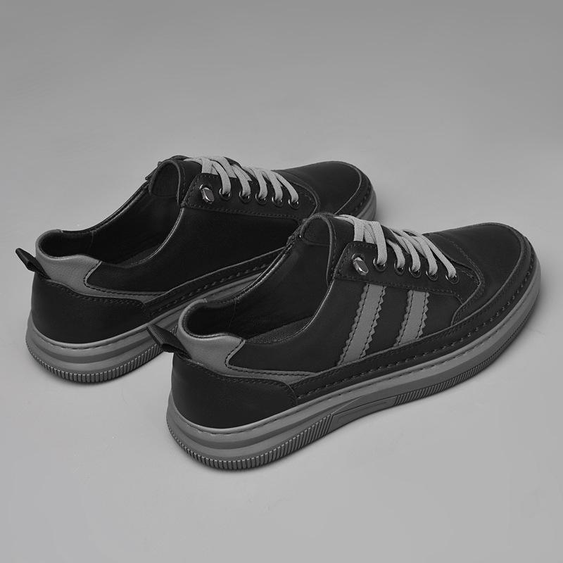 2025 New Men's Board Shoes British Leather Surface One-pedal Lazy Shoes Versatile Casual Driving Men's Shoes