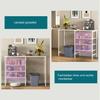 Storage Table, Combinable Organizer Table with White Metal Frame & Top, Flexibly Mountable for Kitchen, Living Room, Basement & Garage, 120x40x85.5cm