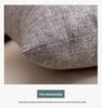 Solid Color Linen Throw Pillow Cover with Customizable Logo.