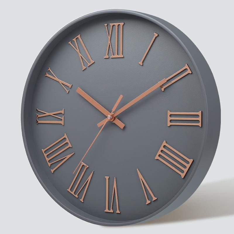 12 Inch 30CM Silent Wall Clock, Creative and Fashionable, Three-dimensional Digital Minimalist Clock for Home Living Room