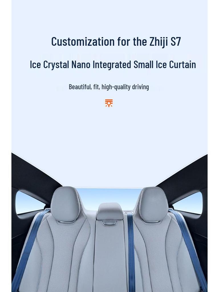 2024+ Zhijie S7 Ice Crystal Sunroof Sunshade: Sun Protection, Heat Insulation, Light Blocking