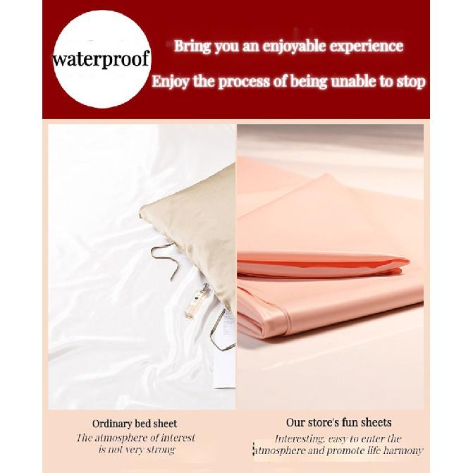 2M PVC Plastic Waterproof Sheets Home Outdoor Adult Sex Bed Cover Black/Skin Color Hypoallergenic Mattress Cover Sex