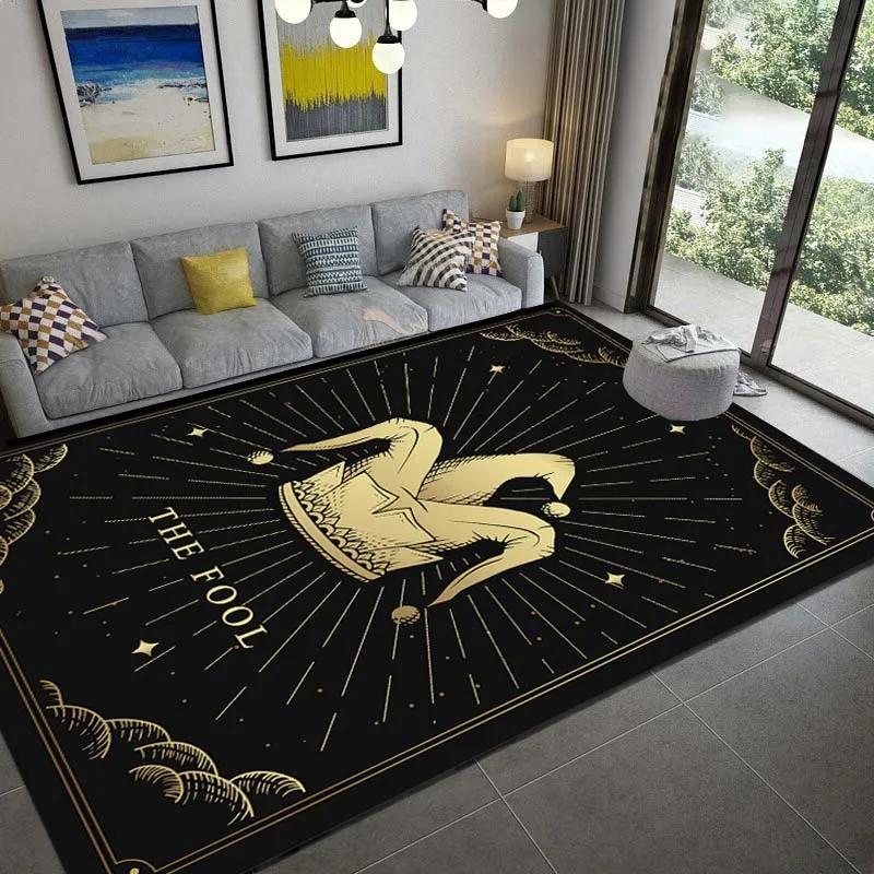Tarot Witch Gothic Eyes Print Carpet for Living Room Home Decoration Sofa Table Large Area Rug Bedroom Bedside Floor Mat Gift