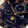 Moon 5 ATM Water Leather Limited Pink [Salvatore Marra] Men's Watch, Phase, Multi-Calendar, Resistant, Business/Formal, Strap, Edition, Gold,
