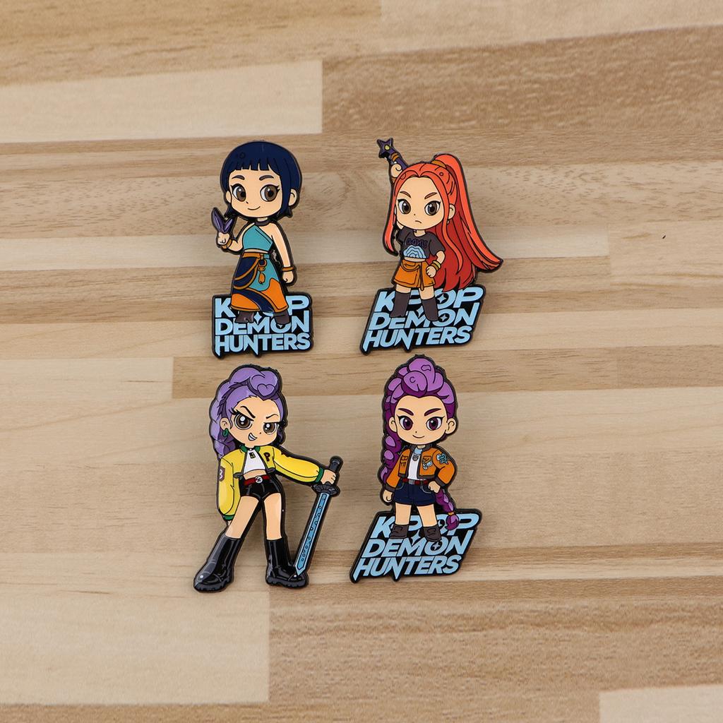 Happy Blue Cat Tiger Enamel Pin Mystic Hunter Girls Group Brooches Lapel Badges Fantasy Animals Jewelry Gift for Fans Friends