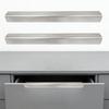 304 Drawer Guard Strips Cabinet Hardware with Clear Adhesive & Screw Holes Kitchen Cabinet Protectors 2pcs