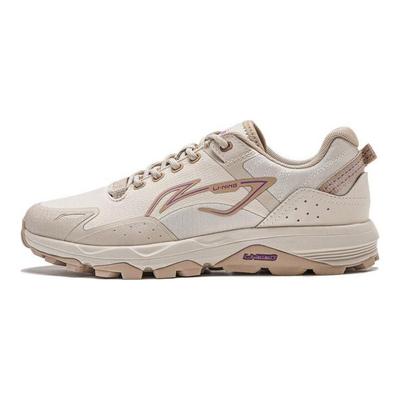 Li Ning Gundam Comfortable Casual Non-Slip Wear-Resistant Lightweight Low-Top Running Shoes Women Sneaker Gray Brown ARNT012-3