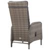 Vidaxl 3-Piece Garden Bistro Furniture Set, Poly Rattan, Grey