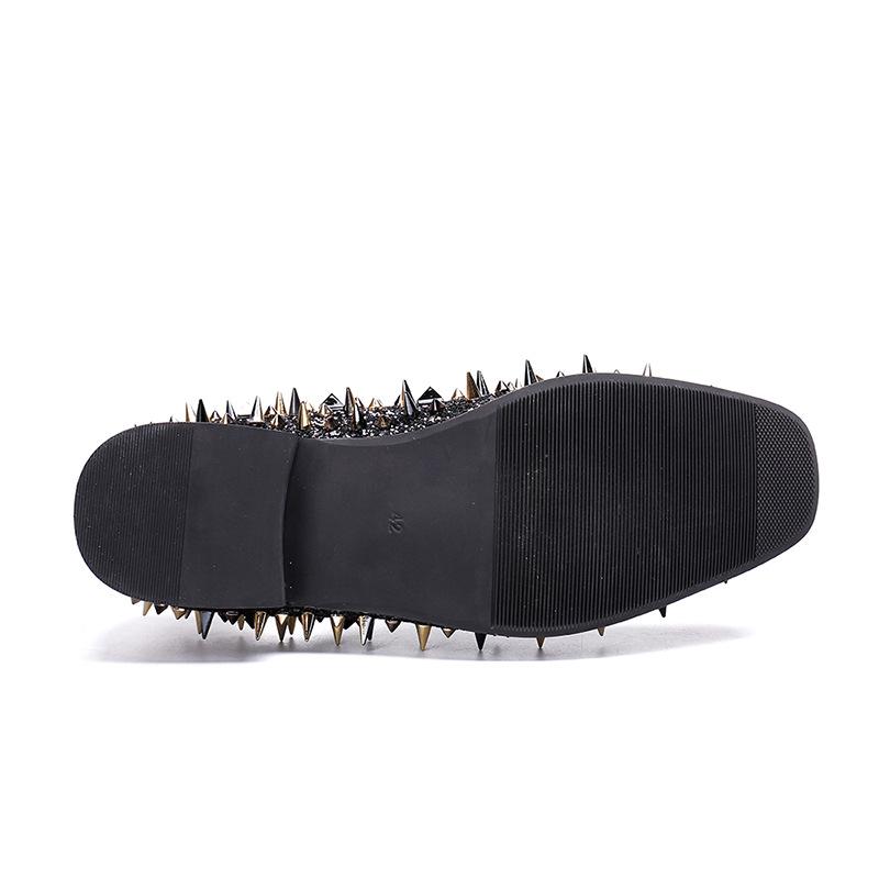 Fashion High-end Buckskin Luxury Riveted Shoes Men Gentlemen High Dress Party Wedding Casual Shoes