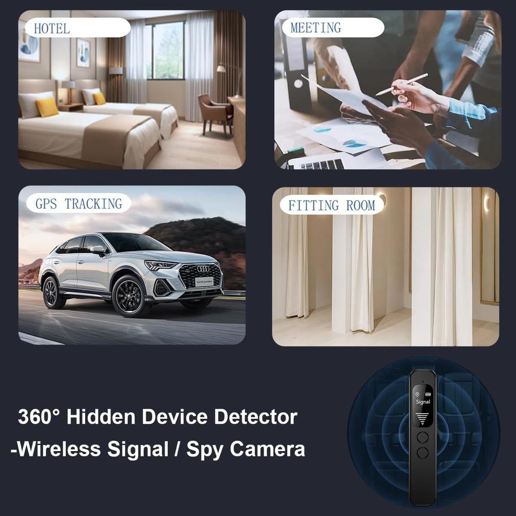 1 Stück Kameradetektoren, Detektor für versteckte Kameras für Hotels, Wanzendetektor, Detektor für versteckte Geräte für GPS-Tracker/Signalerkennung