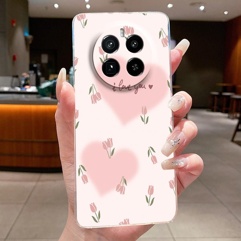 Case For Realme GT 5 Pro Casing Luxury Butterfly Flower Clear Soft TPU Silicone Back Cover For Realme GT5 Pro GT5Pro Phone Cases