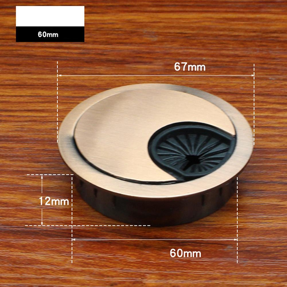 Zinc Alloy Cable Hole Cover 50mm/60mm/80mm Computer Metal Grommet Desk Table Cable Tidy Outlet Wire Cover For Home Office