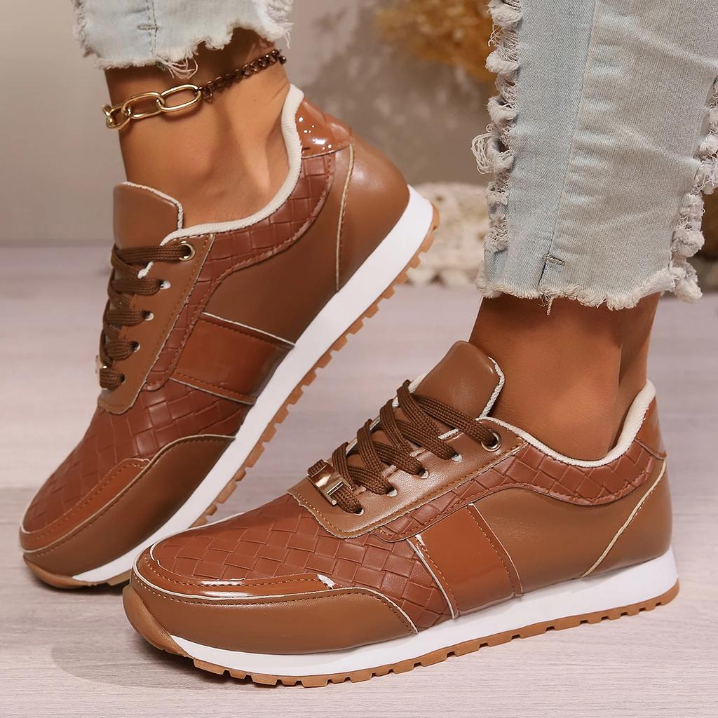 Women Sneakers Fashion Comfortable Casual Lace-Up Sneakers Women Spring Autumn Walking Running Shoes for Women Zapatos De Mujer