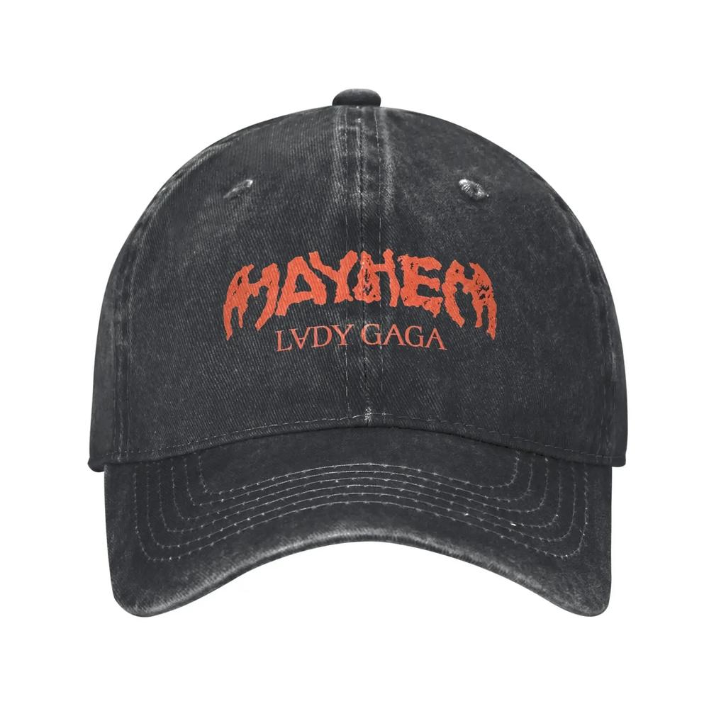 Washed Baseball Cap Lady Gaga Mayhem Album 2025 Summer Hip Hop Hats For Men Adult  y2k Funny Outdoor Gym Sun Snapback Cap