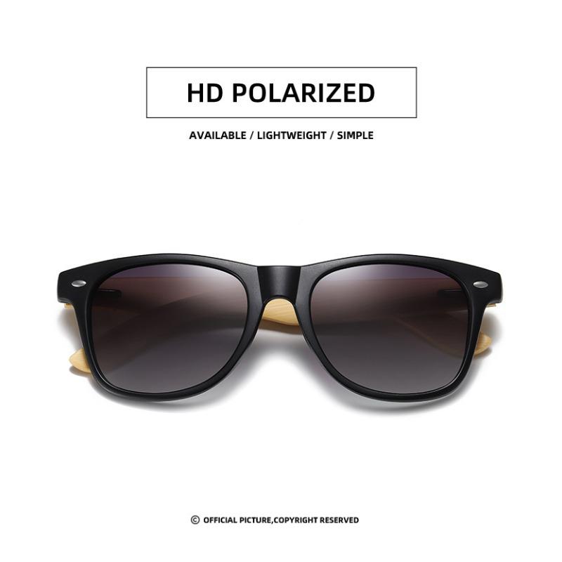 New Classic Polarized Men Wooden Sunglasses Wood Bamboo Fashion Square Driving Sun Glasses Women UV400 Protection Gafas De Sol