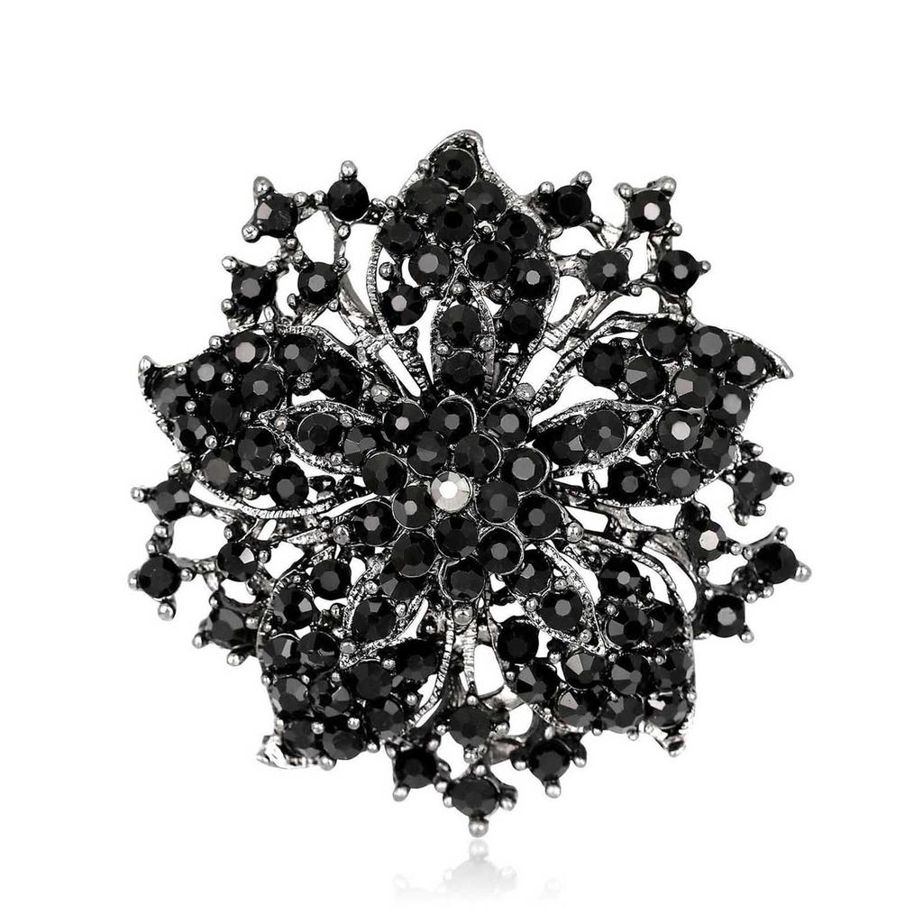 Vintage Flower Shape Brooch Pin Elegant Clothing Accessories Flower Brooch Gift for Women Girls Use