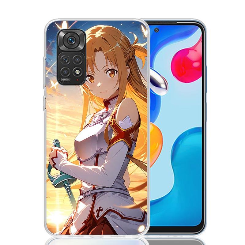 Anime Sword Art Online SAO Phone Case For Xiaomi Redmi Note 15 14 13 12S 12 Pro Plus 11S 11E 11 11T 10S 10 Art Soft Pattern Cove