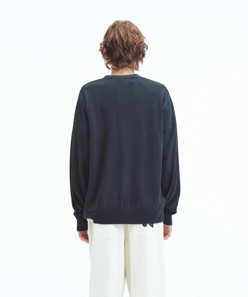 Rest&Recreation Loose Fit Knit Cardigan - Navy