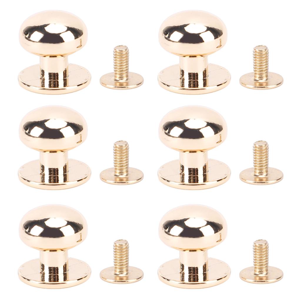 20 Sets Ball Head Stud Rivets 12mm High Hardness Screw Back Design Round Head Rivets for Handcraft