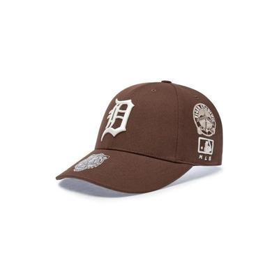 Unisex Signature All-Over Patch Structure Ball Cap 3ACPB316N-46BRN