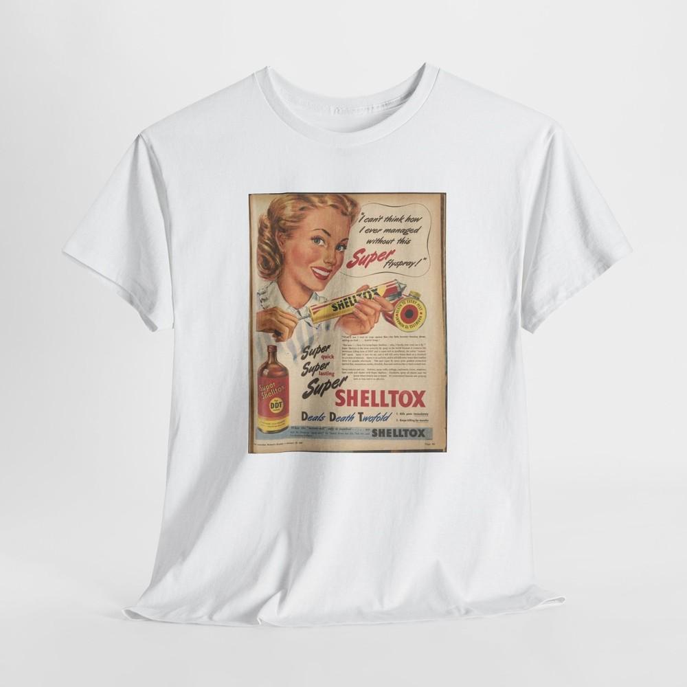 

Vintage 1949 Super Shelltox DDT Unisex Tshirt Tops Tee, Retro Graphic T-Shirt, Classic 4XL