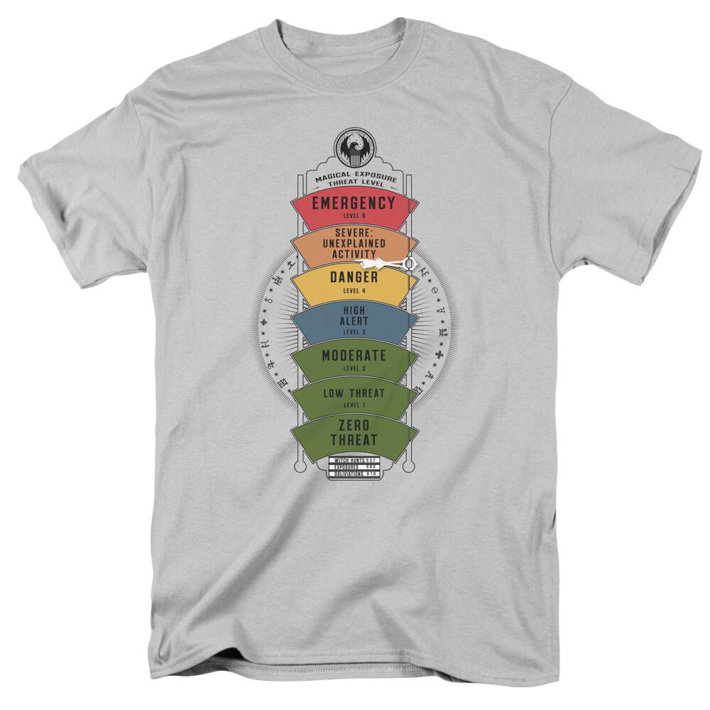 Fantastic Beasts Magical Exposure Threat T Shirt Mens Licensed Movie Tee Silver S