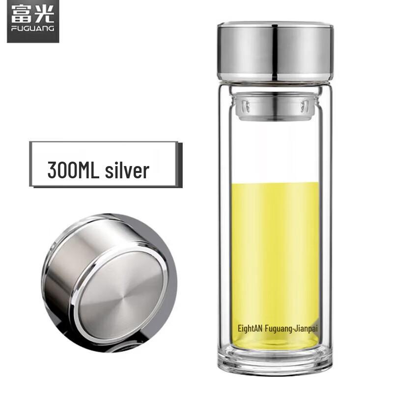 FUGUANG Double Wall Glass Tea Bottle