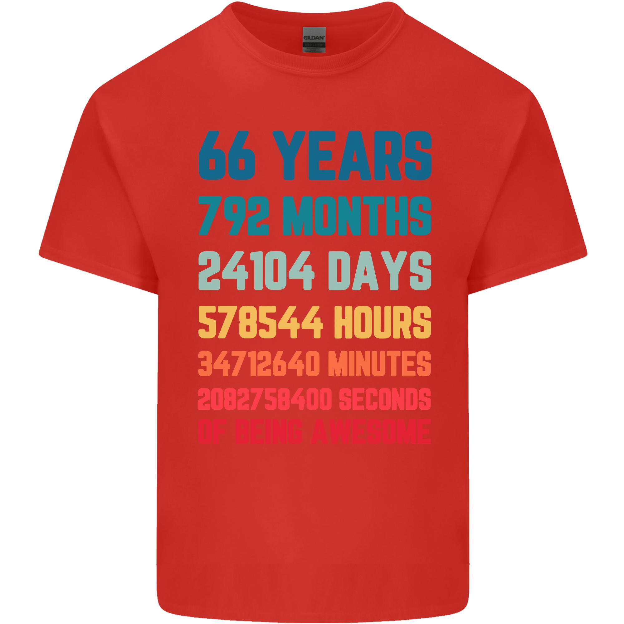 66th Birthday 66 Year Old Unisexs Light Cotton TShirt S