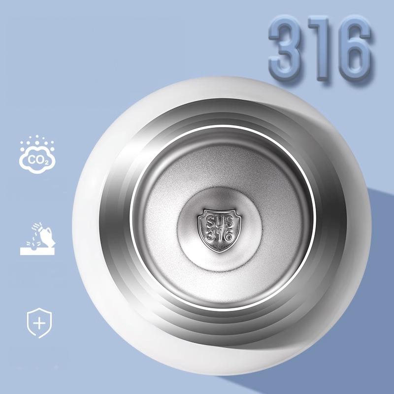 Children' Cartoon Straw Water Thermos Bottle Portable Sealed LeakProof Keep Warm Mug Stainless Steel Kids' Outdoor Thermal Cups