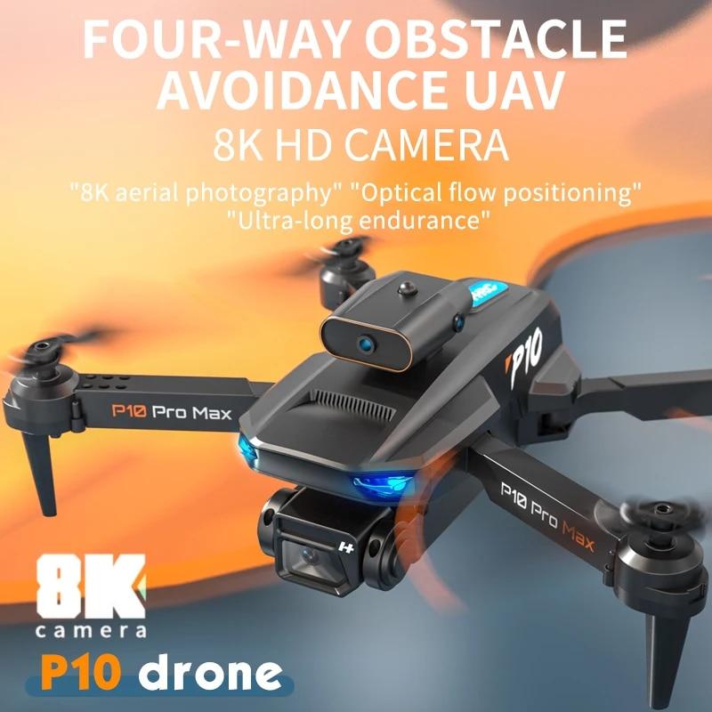 Nuovo P10 Drone ESC HD Camera WiFi FPV Doppio pieghevole Telecomando Quadcopter Altezza Keeper Ostacolo Evitamento Aereo Giocattolo Regalo