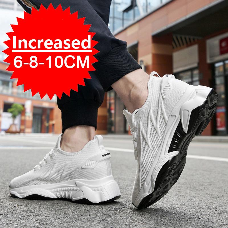 Scarpe da ginnastica da uomo Scarpe con rialzo Scarpe per aumentare l'altezza da uomo Casual Soletta 10 cm 8 cm 6 cm Tacchi opzionali Mocassini Uomo più alto Sport