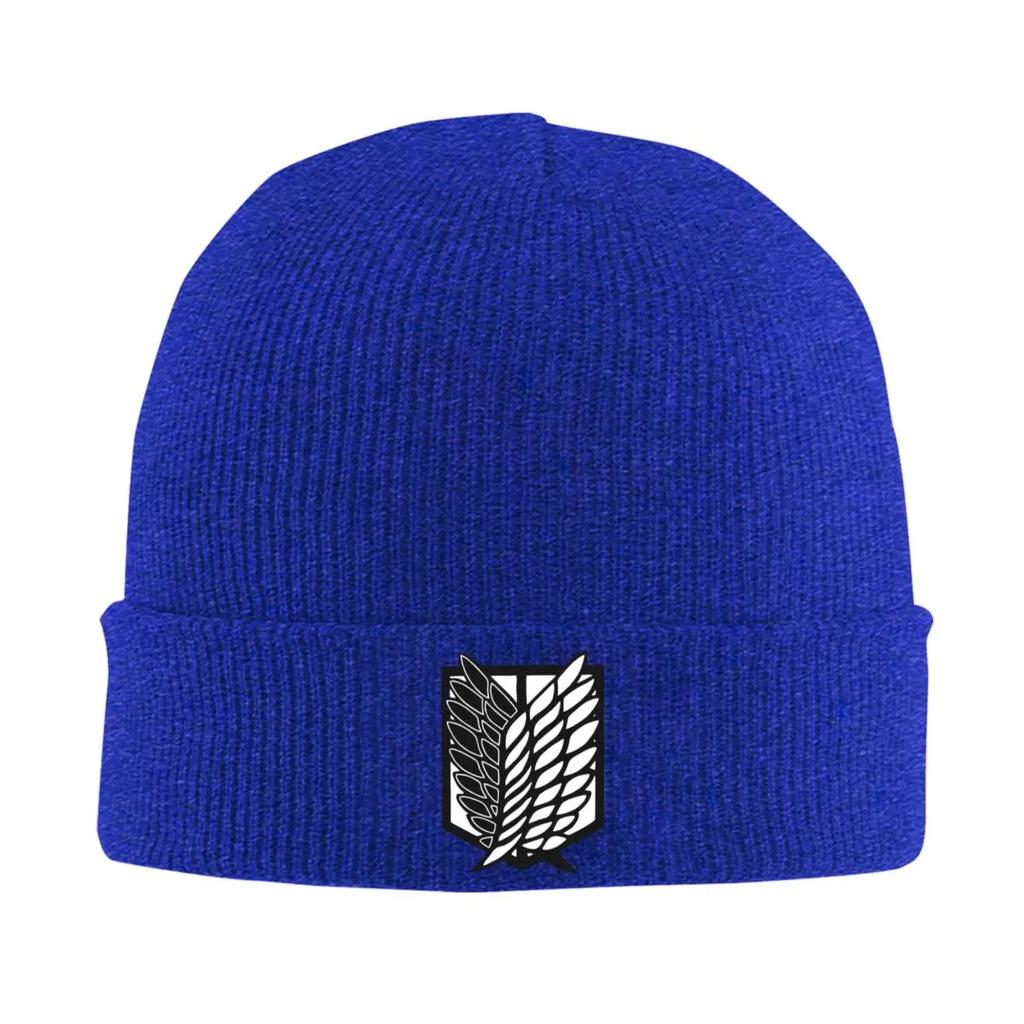 Shingeki No Kyojin Wings Of Freedom Warm Knitted Cap Fashion Bonnet Hat Autumn Winter Outdoor Beanies Hats for Unisex Adult