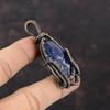 Sodalite Pendant Copper Wire Wrapped Pendant Dainty Gemstone Pendant Handmade Sodalite Jewelry Healing Stone Pendant Copper Jewelry For Gift
