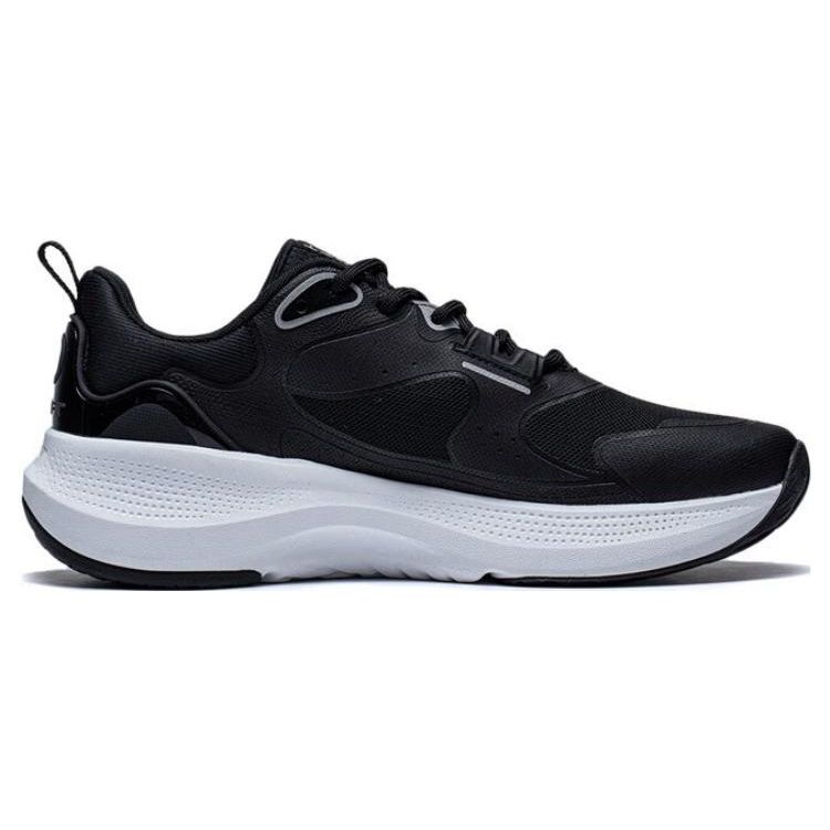 Li Ning Soft Go Comfortable Lightweight Non-Slip Wear-Resistant Breathable Low-Top Casual Shoes Women Sneaker Black White AGLT126-2