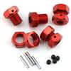 17mm Wheel Hex 5mm Extended and 17mm Wheel Nut Aluminum Alloy for ARRMA Kraton 6S Outcast 6S Notorious 6S Talion 6S Upgrades Parts (Red)