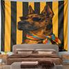 Stylish Dog with Sunglasses and Scarf Pattern Wall Hanging Tapestry Decorative Tapestry Home Decor for Bedroom and Living Room