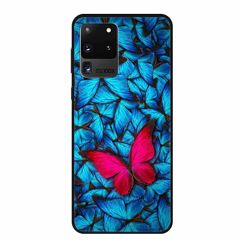 For Samsung S20 Ultra 5G Phone Cases Animals TPU Soft Silicone Back Cover for Samsung Galaxy S20 Ultra LTE 5G Funda Bumper Coque