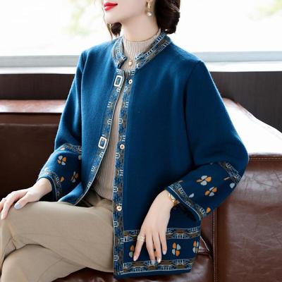 BAOLIANDUO Damen Strickjacke im Ethno-Stil