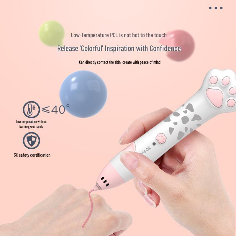 Handmade 3D Printed DIY Toys Set with Low-Temperature 3D Printing Pen