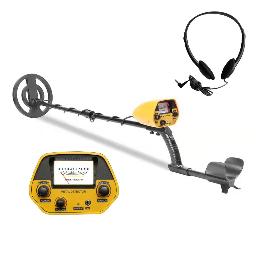 Metal Detector High Accuracy   Stem 7 Inch Waterproof Coil All Metal & Disc Modes with with Headphone & Folding Shovel Set for Underground Co