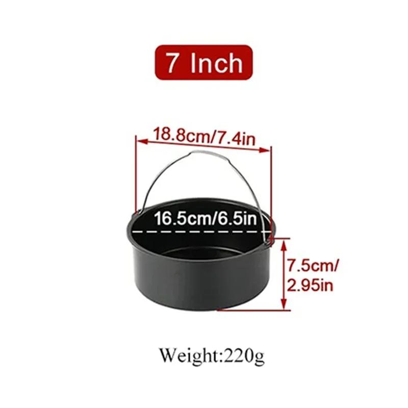 Non Stick Pizza Pan Set for Air Fryer and Oven Cooking Round Cake Baking Pan for Desserts Pizza and More Kitchen Bakeware