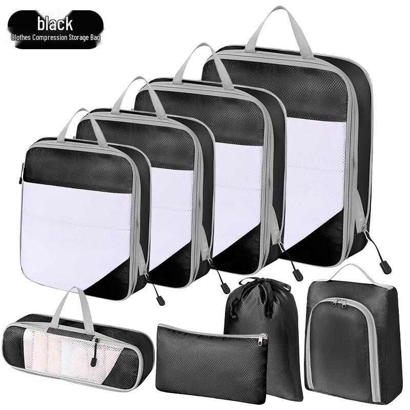 

Travel Compression Packing Cubes Set with Shoe Bag Large 7-Piece Set