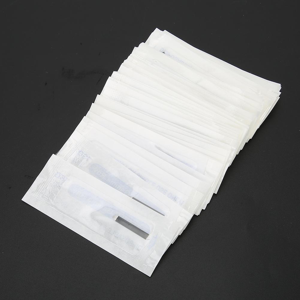 50pcs Eyebrow Microblading Needles Blade Fine Tattooing Permanent Makeup Blades 0.18mm(16‑pin )