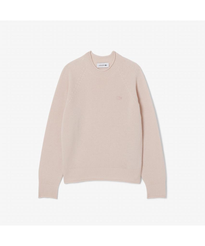 LACOSTE Women'S Carded Wool Crew Neck Sweater Af4160-55N Ady