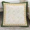 Light Luxury Pillow Retro Square Flower Decoration Sofa Ornaments Pillowcase New Chinese Style Removable and Washable Pillow Cushion