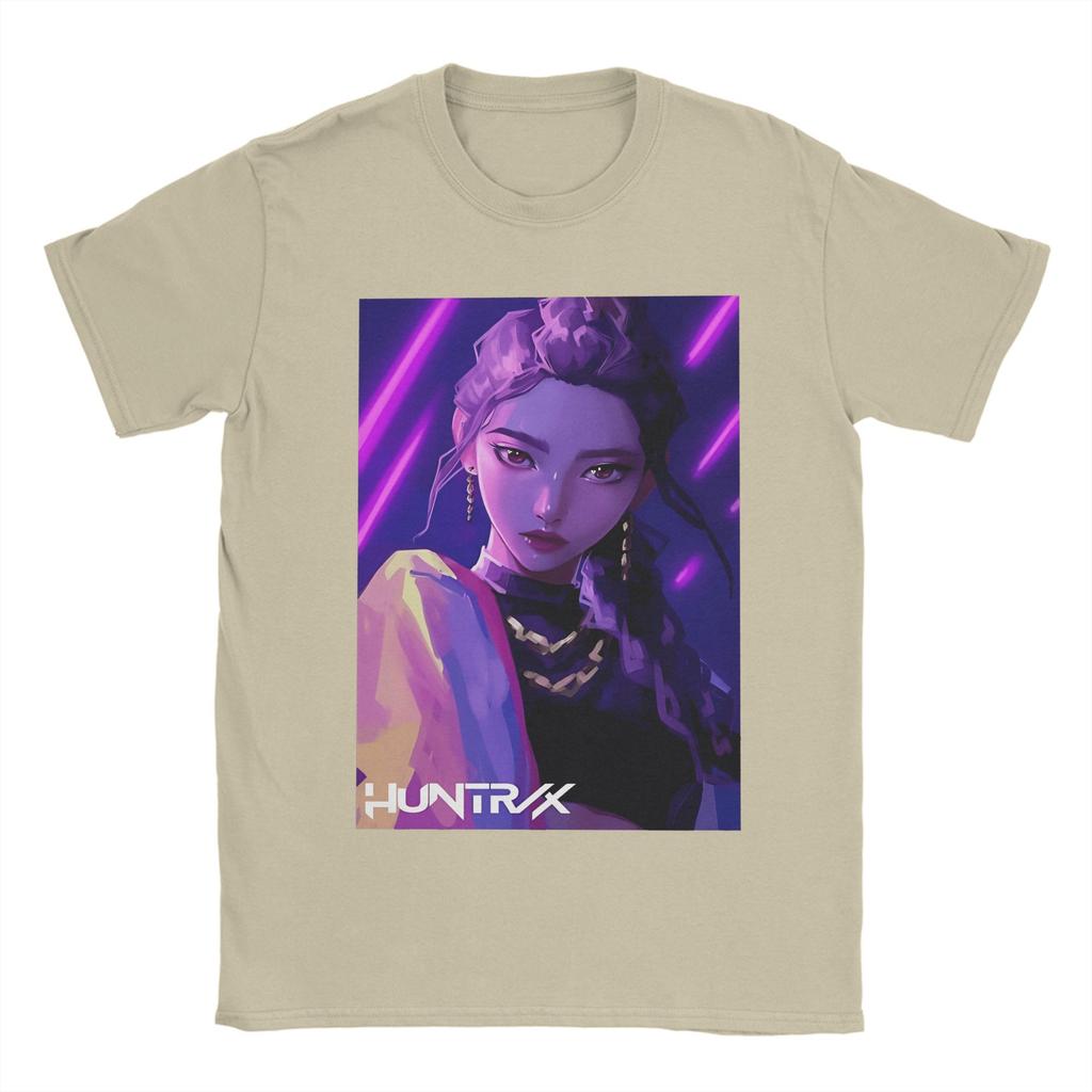 Kpop Demon Hunter Rumi Idol Star Men T Shirt  Vintage Tees Short Sleeve Round Neck T-Shirt 100% Cotton 4XL 5XL Tops