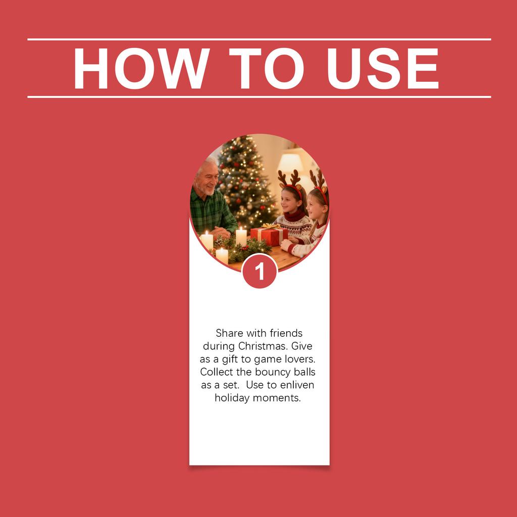 24 Christmas Bouncy Ball Blind Boxes As Holiday Gifts Are Suitable For Game Enthusiasts, Adults And Children.