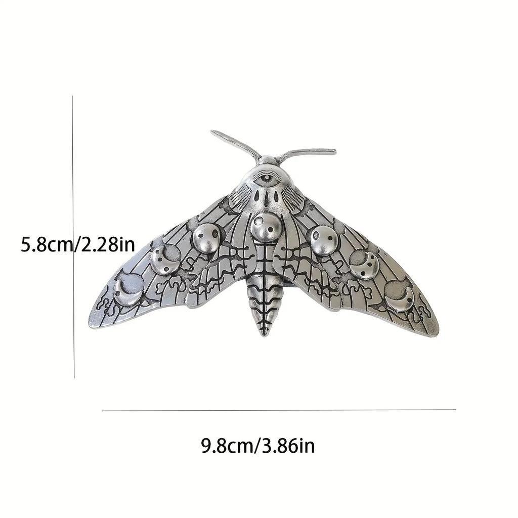 Moth Decor Hair Clip Vintage Gothic Hair Pin Hair Accessories For Halloween Party Decoration Halloween Party Hair Decoration  Elegant Metal Hair Clip